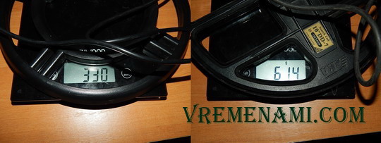 сравнительный вес катушек